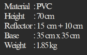 YEW AIK Traffic Cone PVC Height 70cm 35x35cm (YEW AIK Tools) - Yew Aik (S) Pte Ltd