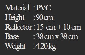 YEW AIK Traffic Cone PVC Height 90cm 38x38cm (YEW AIK Tools) - Yew Aik (S) Pte Ltd