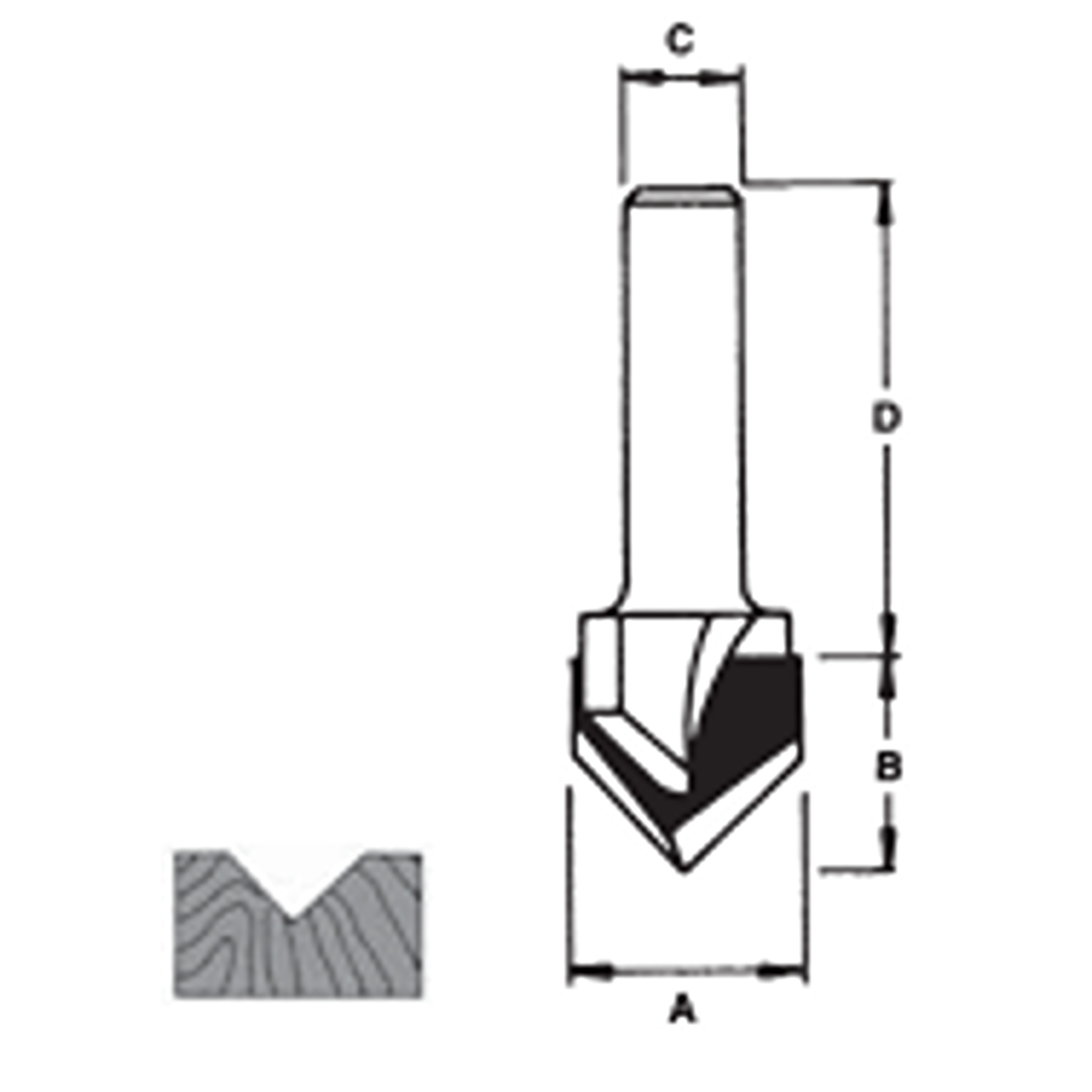 YEW AIK Tungsten Carbide “V” Grooving Bit (YEW AIK Tools) - Premium Tungsten Carbide “V” Grooving Bit from YEW AIK - Shop now at Yew Aik.