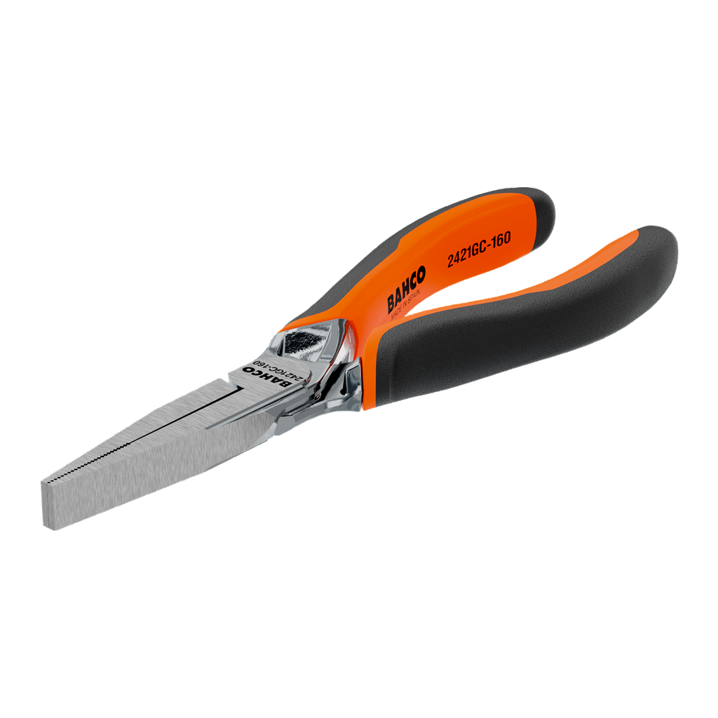 BAHCO 2421GC ERGO Long Flat Nose Gripping Plier and Chrome Finish - Premium Gripping Plier from BAHCO - Shop now at Yew Aik.