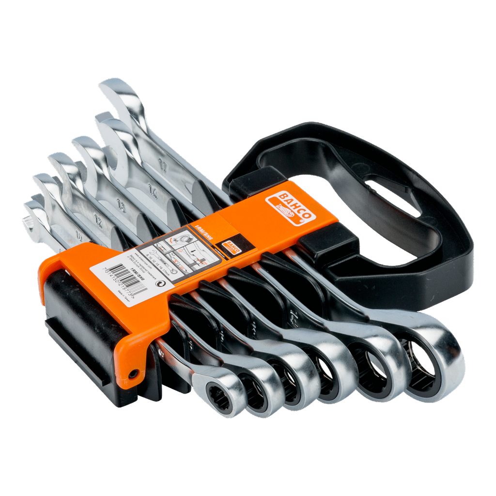 BAHCO 1RM/SH6 Metric Combination Ratcheting Wrench Set - 6 Pcs - Premium Combination Ratcheting Wrench Set from BAHCO - Shop now at Yew Aik.