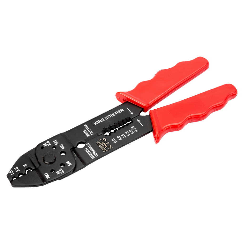 BAHCO CR B 02 Cutting/Stripping/Crimping Plier with Red Handle - Premium Crimping Plier from BAHCO - Shop now at Yew Aik.