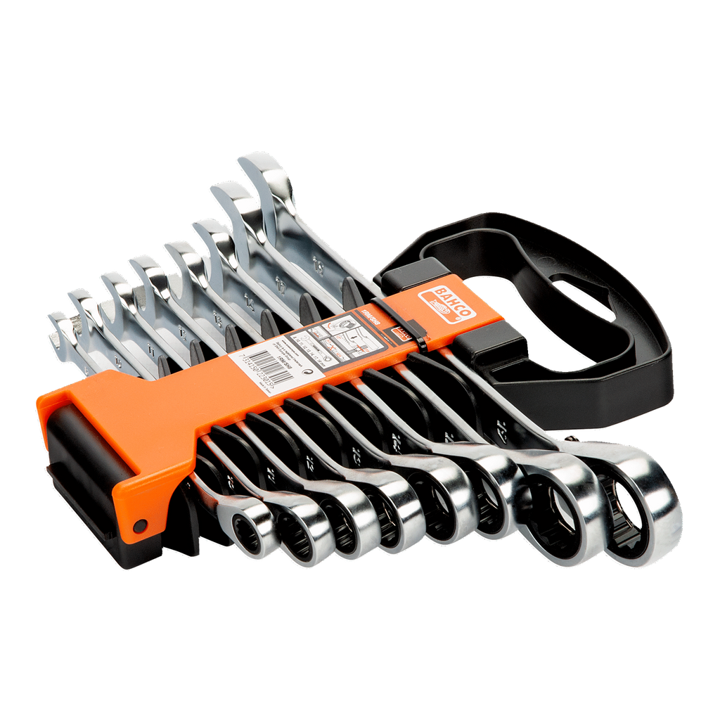 BAHCO 1RM/SH8 Metric Combination Ratcheting Wrench Set - 8 Pcs - Premium Combination Ratcheting Wrench Set from BAHCO - Shop now at Yew Aik.