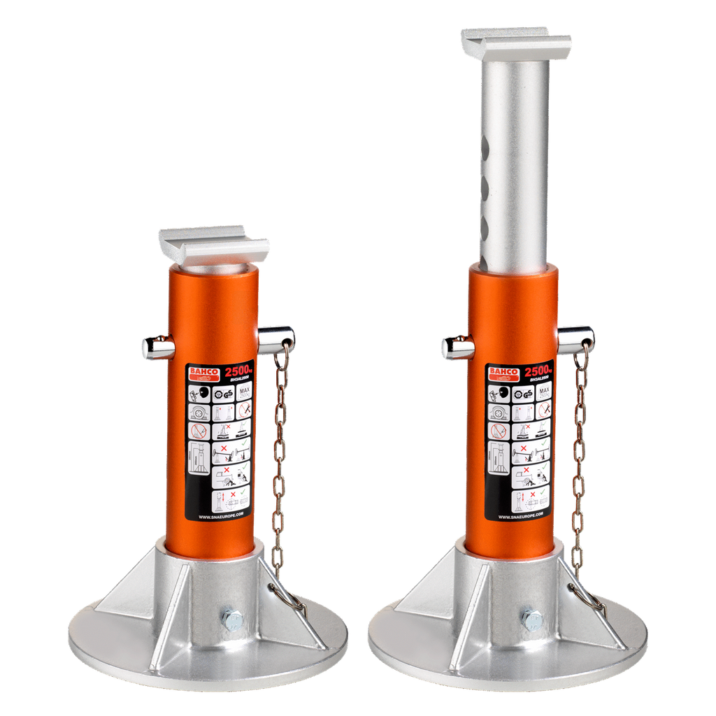 BAHCO BH3AL2500 Pair Of Aluminium Of Jack Stands, 2,500kg Capacity (BAHCO Tools) - Premium Lifting Equipment from BAHCO - Shop now at Yew Aik.