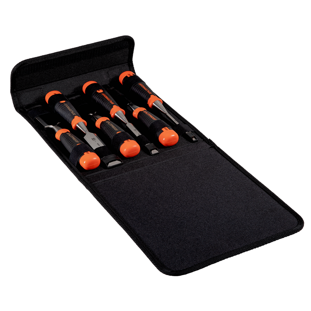 BAHCO 434-S6-PP ERGO Splitproof Chisel Set 6 Pcs/Polyester Pouch - Premium Chisel Set from BAHCO - Shop now at Yew Aik.