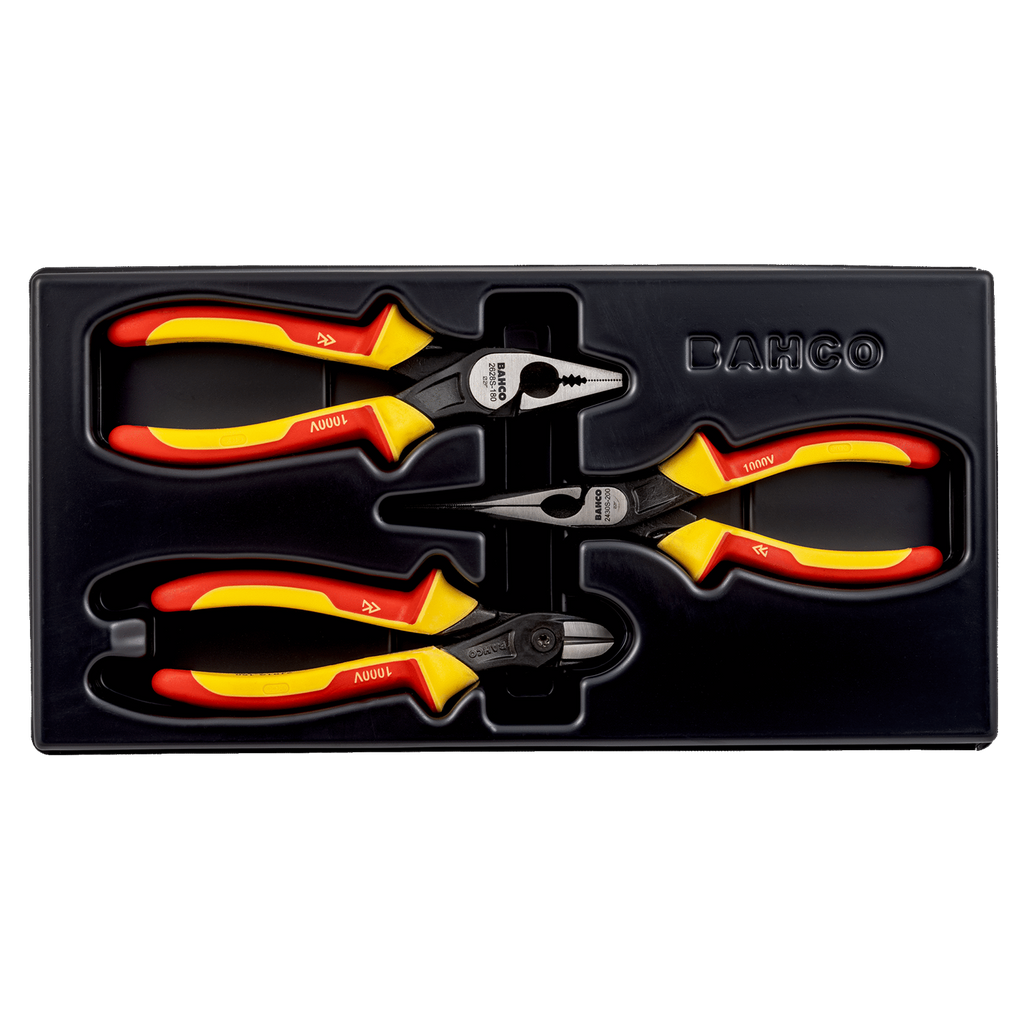 BAHCO 9897S/3 ERGO™ All-Round Pliers Tool Set Insulated - 3 pcs (BAHCO Tools) - Premium Plier Set from BAHCO - Shop now at Yew Aik.
