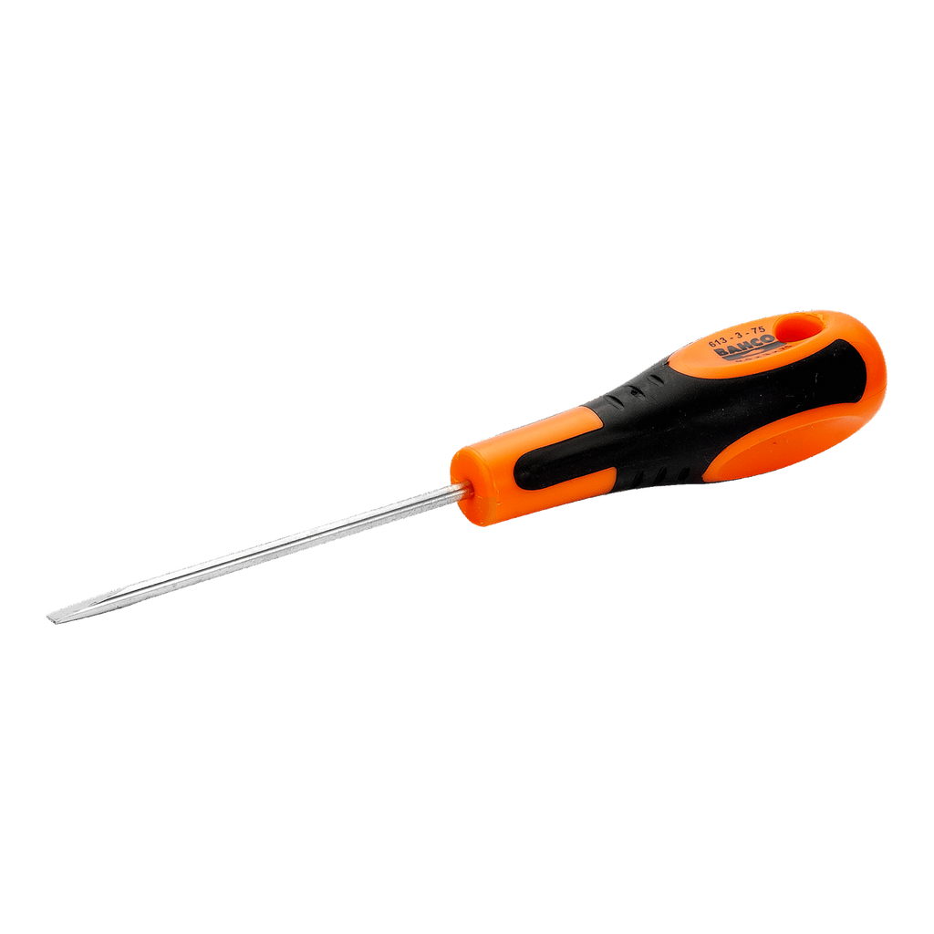 BAHCO 613 Slotted Straight Tipped Screwdriver with Rubber Grip - Premium Straight Tipped Screwdriver from BAHCO - Shop now at Yew Aik.