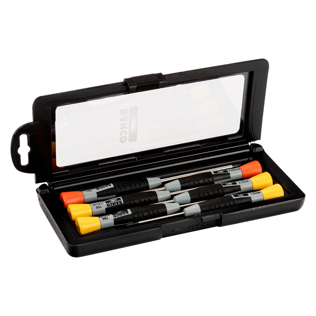 BAHCO 706-1 Slotted/Phillips Screwdriver Set 1.5-3 mm/PH0-PH1 - Premium Screwdriver Set from BAHCO - Shop now at Yew Aik.