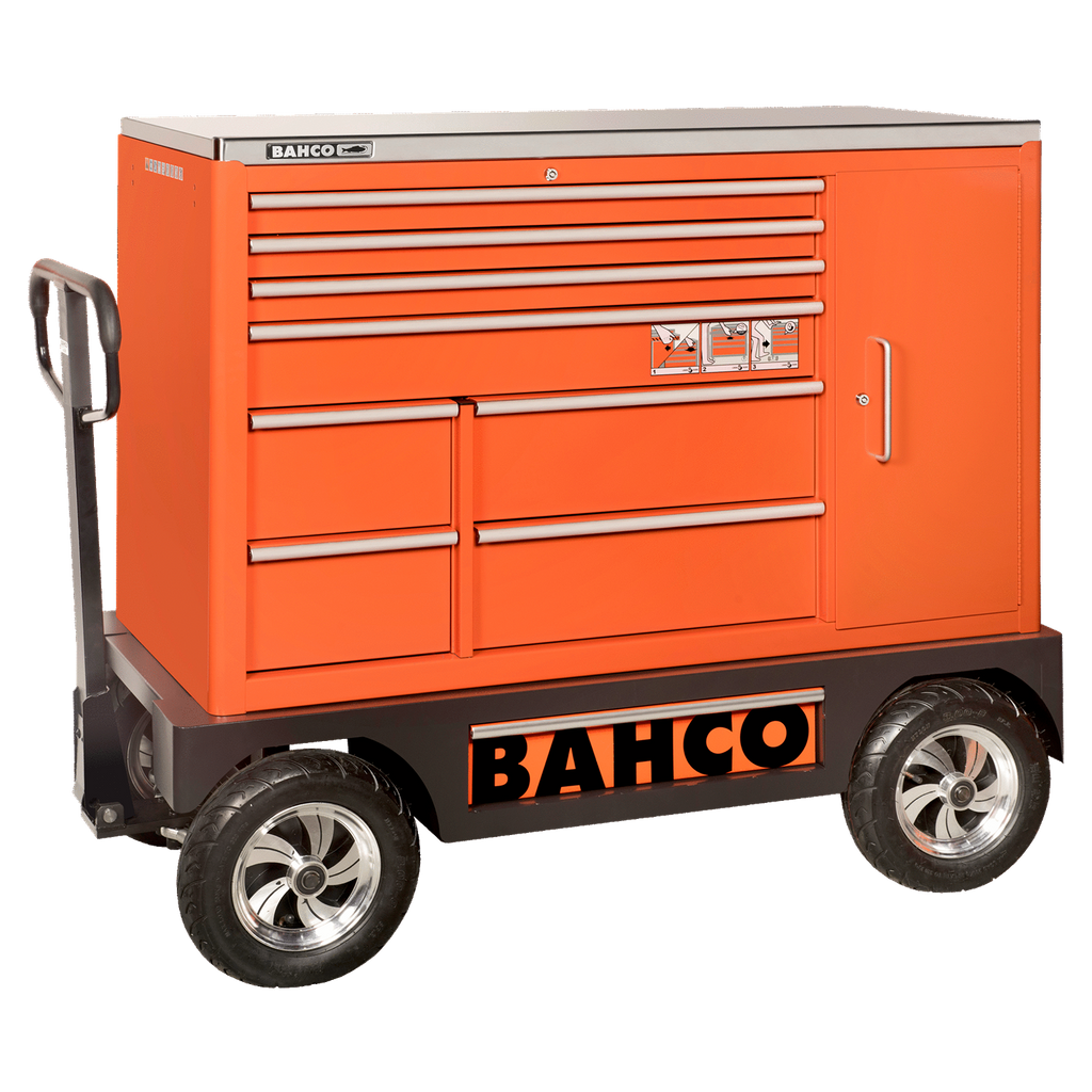 BAHCO 1475KXXL8CWTSS 53” Special Tool Trolleys with 8 Drawers and Side Cabinet (BAHCO Tools) - Premium Tool Trolley from BAHCO - Shop now at Yew Aik.