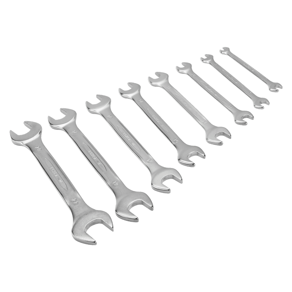 BAHCO 6M/S8 Metric Double Open End Wrench Set - 8 Pcs - Premium Double Open Ended Wrench Set from BAHCO - Shop now at Yew Aik.