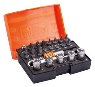 BAHCO 2058/S26-2 1/4" Small bit and socket set for slotted/phillips/pozidriv/TORX/Hex head screw - 26 pcs (BAHCO Tools) - Premium Screwdriver Bits from BAHCO - Shop now at Yew Aik.