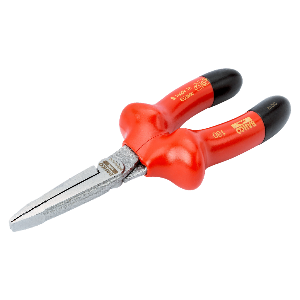 BAHCO 2421V VDE Insulated Long Flat Nose Plier (BAHCO Tools) - Premium Flat Nose Plier from BAHCO - Shop now at Yew Aik.