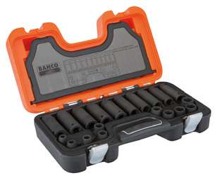 BAHCO D-DD 1/2" Square Drive Mixed Impact Socket Set With Hex Profile And Phosphate Finish - 20 pcs (BAHCO Tools) - Premium Impact Tools from BAHCO - Shop now at Yew Aik.