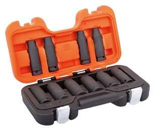 BAHCO DD/S10 1/2" Square Drive Deep Impact Socket Set With Metric Hex Profile And Phosphate Finish - 10 pcs (BAHCO Tools) - Premium Impact Tools from BAHCO - Shop now at Yew Aik.