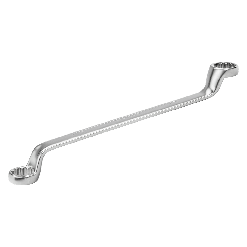 BAHCO 2M Metric Deep Offset Double Ring End Wrench Chrome Finish - Premium Ring End Wrench from BAHCO - Shop now at Yew Aik.