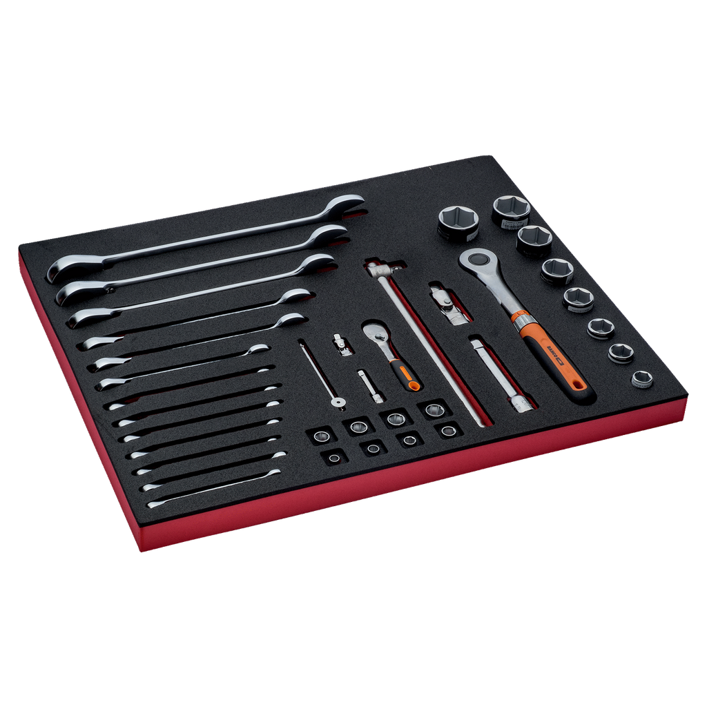 BAHCO FF1A5004 Fit&Go 3/3 Foam Inlay Wrench/Socket Set - 38 Pcs (BAHCO Tools) - Premium Wrench/Socket Set from BAHCO - Shop now at Yew Aik.