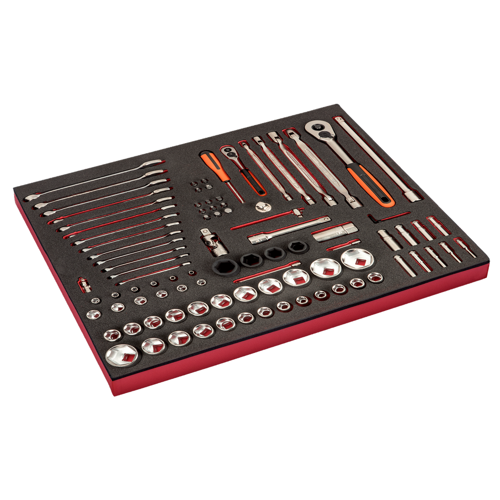 BAHCO FF1A153 Fit&Go 3/3 Foam Inlay 1/4” & 1/2” Socket Set, Spanners & Pliers - 94 pcs (BAHCO Tools) - Premium SOCKET SET from BAHCO - Shop now at Yew Aik.