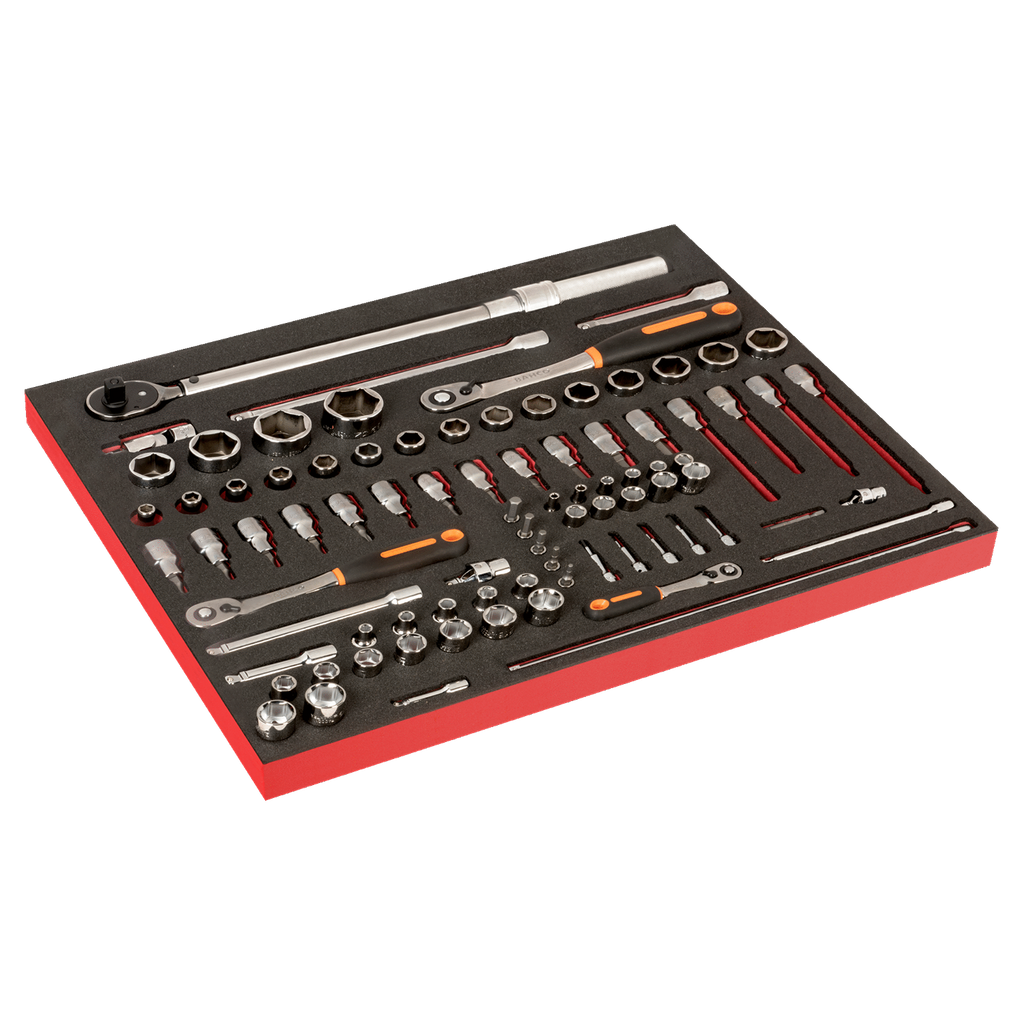 BAHCO FF1A213 Fit&Go 3/3 Foam Inlay 1/4” & 3/8” Socket Set & Torque Wrench - 85 pcs (BAHCO Tools) - Premium SOCKET SET from BAHCO - Shop now at Yew Aik.