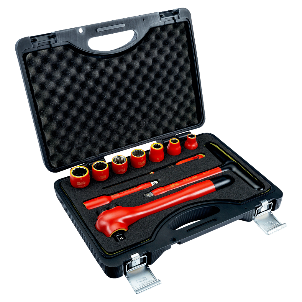 BAHCO 7811DMV 1/2” VDE Insulated Socket Set - 11 Pcs (BAHCO Tools) - Premium Insulated Socket Set from BAHCO - Shop now at Yew Aik.