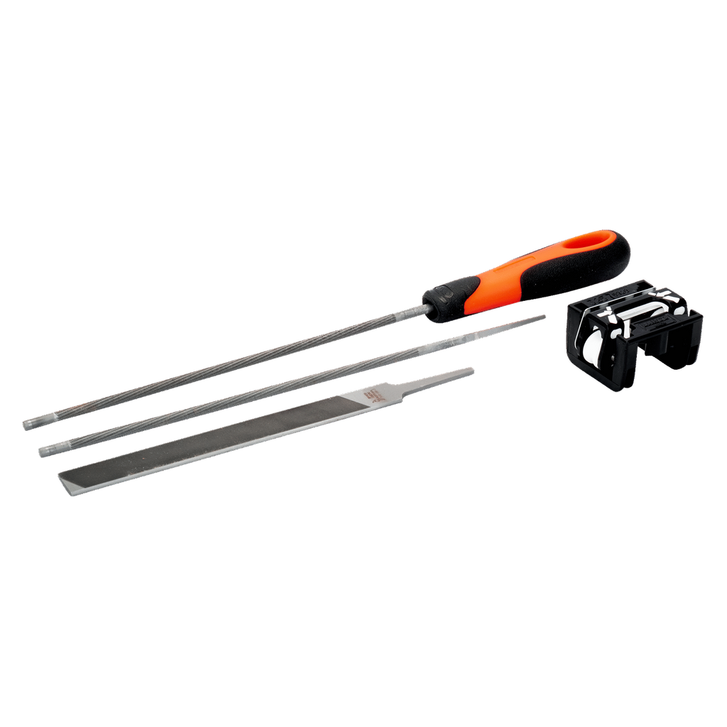 BAHCO 168-C-G Ergo Chainsaw File Set With Two- Component Handle - Premium Chainsaw File Set from BAHCO - Shop now at Yew Aik.