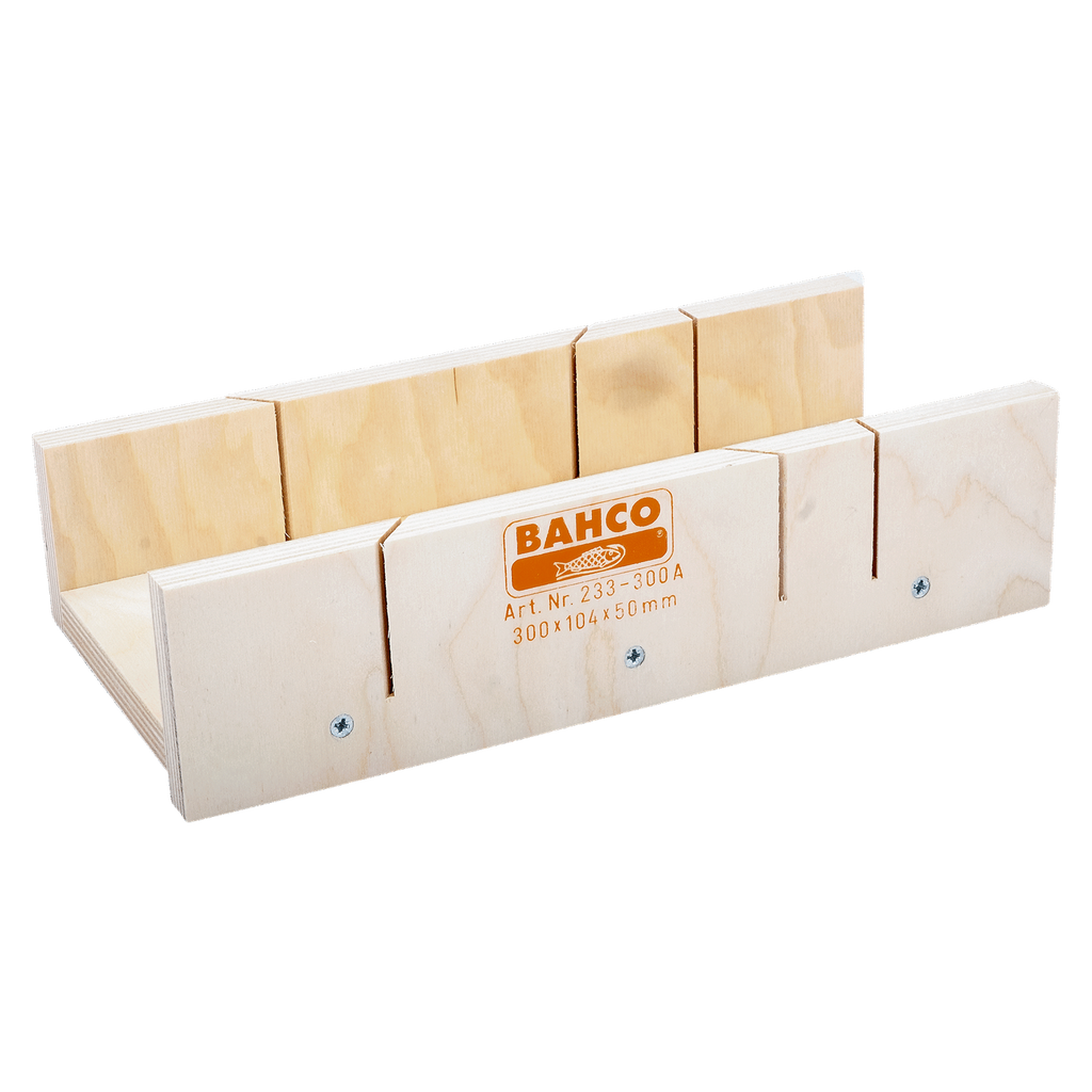 BAHCO 233 Wooden Mitre Boxes with Optional Side Wall (BAHCO Tools) - Premium Wooden Mitre Boxes from BAHCO - Shop now at Yew Aik.