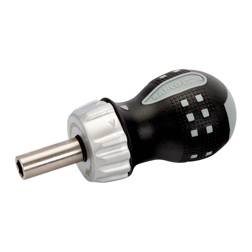 BAHCO 808050S 1/4” Bit Holder Stubby Ratcheting Screwdriver - Premium Bit Holder from BAHCO - Shop now at Yew Aik.