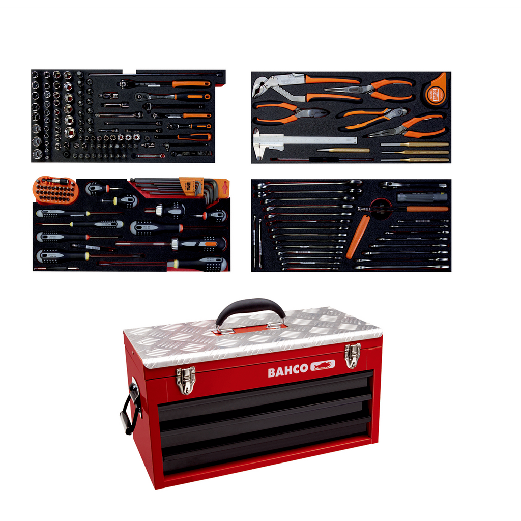 BAHCO 1483KHD3RB-FF3 Metallic Tool Box General Purpose Toolkit - 193 Pcs (BAHCO Tools) - Premium Toolkit from BAHCO - Shop now at Yew Aik.