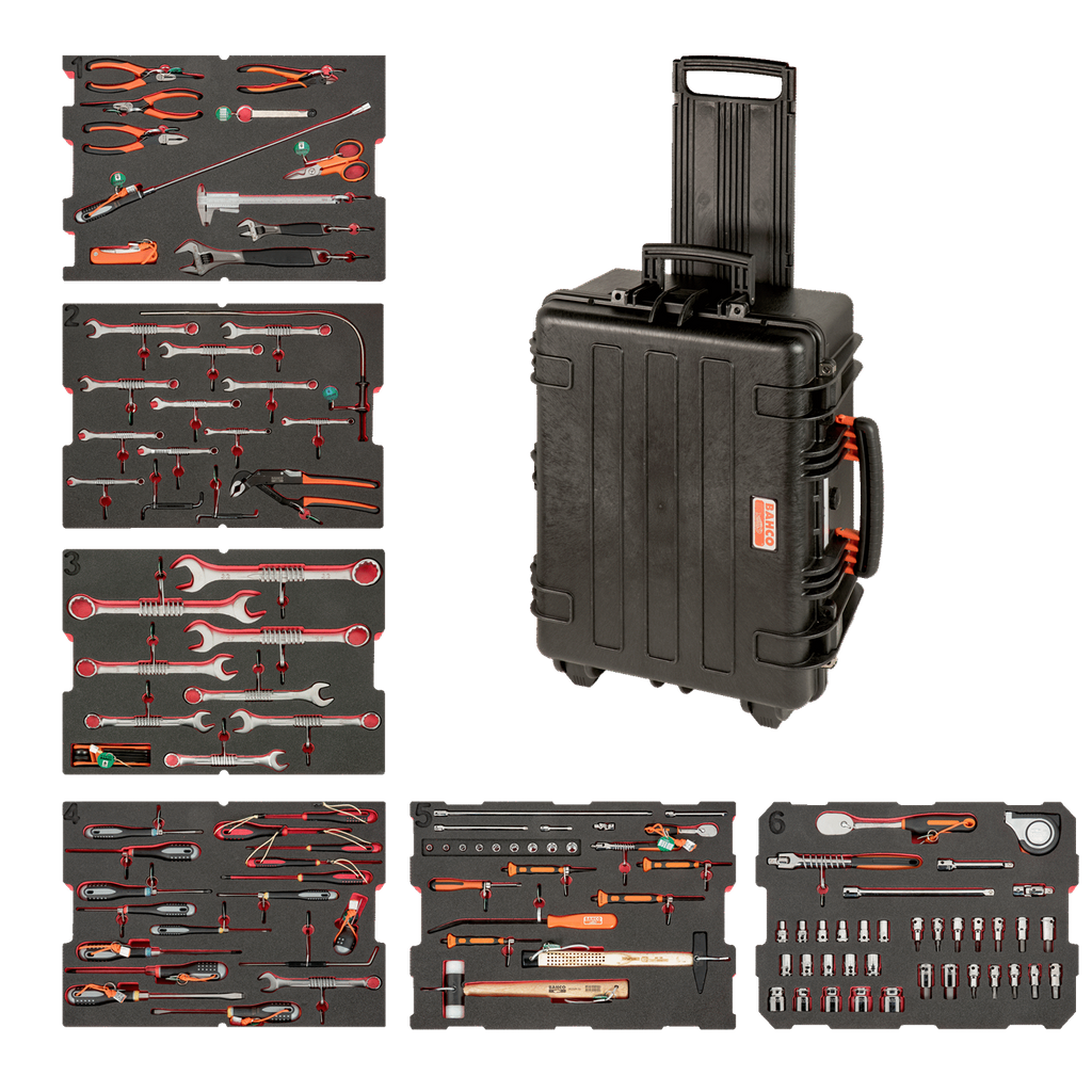 BAHCO 4750RCHDW02FF4 Heavy Duty Rigid Case Windmills Standard Application Toolkit - 114 Pcs (BAHCO Tools) - Premium Toolkit from BAHCO - Shop now at Yew Aik.