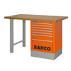 BAHCO 1495KCWB18TD Heavy Duty MDF Top Workbenches with Side Drawer Tower and 2-Leg 1800 mm x 750 mm x 1030 mm (BAHCO Tools) - Premium Workbench from BAHCO - Shop now at Yew Aik.