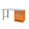 BAHCO 1495KH8WBTS Heavy Duty Workbench with Steel Top and 26” Classic C75 Tool Trolleys with 8 Drawers (BAHCO Tools) - Premium Workbench from BAHCO - Shop now at Yew Aik.