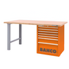 BAHCO 1495KHWB15TS Wall or Bench Mount Cabinet with Shutter and Hooks, with Wooden Top (BAHCO Tools) - Premium Bench Mount Cabinet from BAHCO - Shop now at Yew Aik.