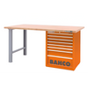 BAHCO 1495KHWB15TW Wall or Bench Mount Cabinet with Shutter and Hooks, with 8 Drawers and Wooden Top (BAHCO Tools) - Premium Bench Mount Cabinet from BAHCO - Shop now at Yew Aik.