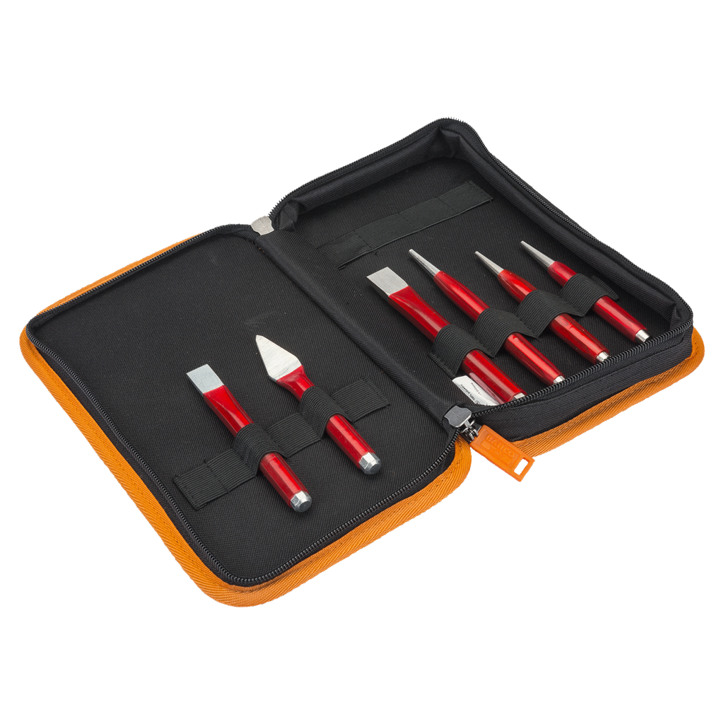 BAHCO 3654R Chisel and Drift Punch Set - 6 Pcs/Plastic Wallet (BAHCO Tools) - Premium Punches from BAHCO - Shop now at Yew Aik.