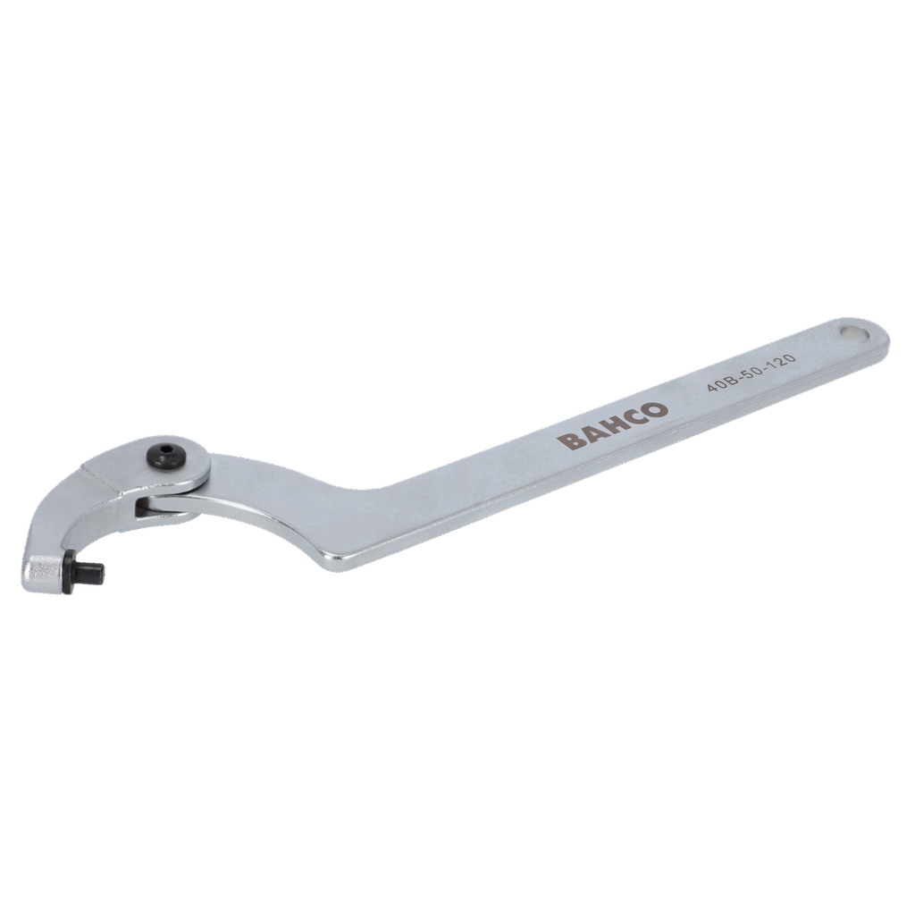 BAHCO 40B Adjustable Pin Hook Wrench with Chrome Finish - Premium Hook Wrench from BAHCO - Shop now at Yew Aik.