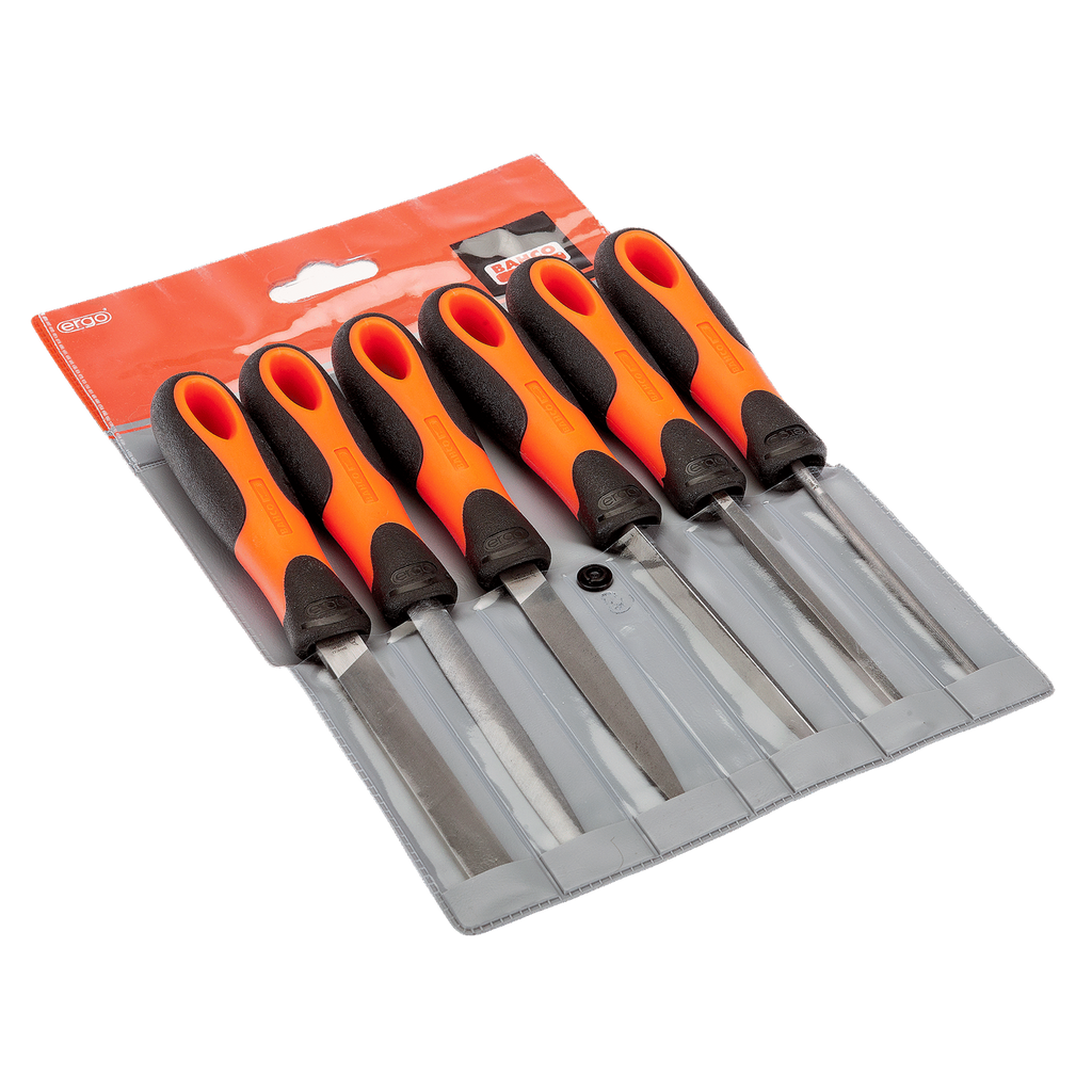 BAHCO 1-476 Ergo Engineering File Set Smooth Cut - 6 Pcs - Premium File Set Smooth from BAHCO - Shop now at Yew Aik.