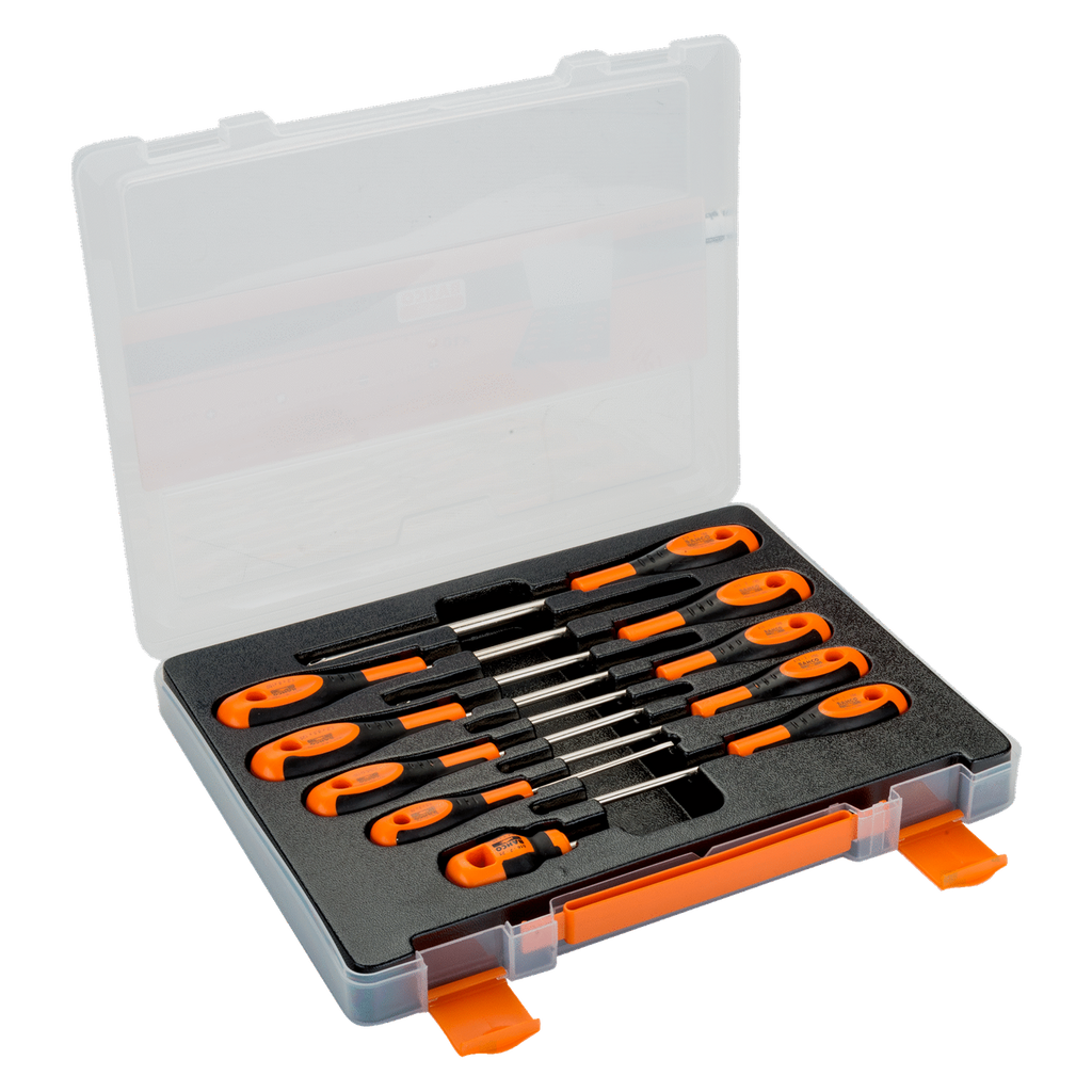 BAHCO 605-10-PC-AU Slotted Screwdriver Set with Rubber Grip - Premium Screwdriver from BAHCO - Shop now at Yew Aik.