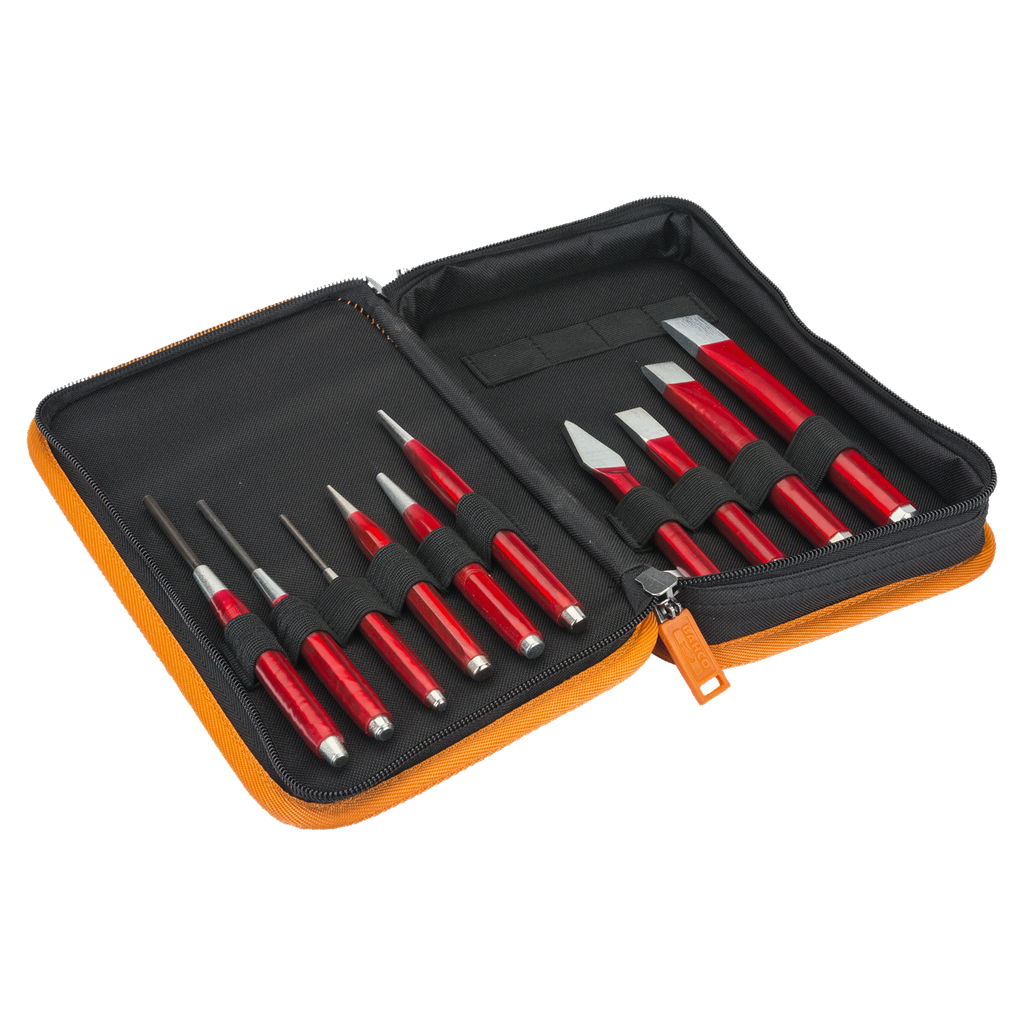 BAHCO 3656/10 Chisel and Drift Punch Set - 10 Pcs/Plastic Wallet (BAHCO Tools) - Premium Punches from BAHCO - Shop now at Yew Aik.