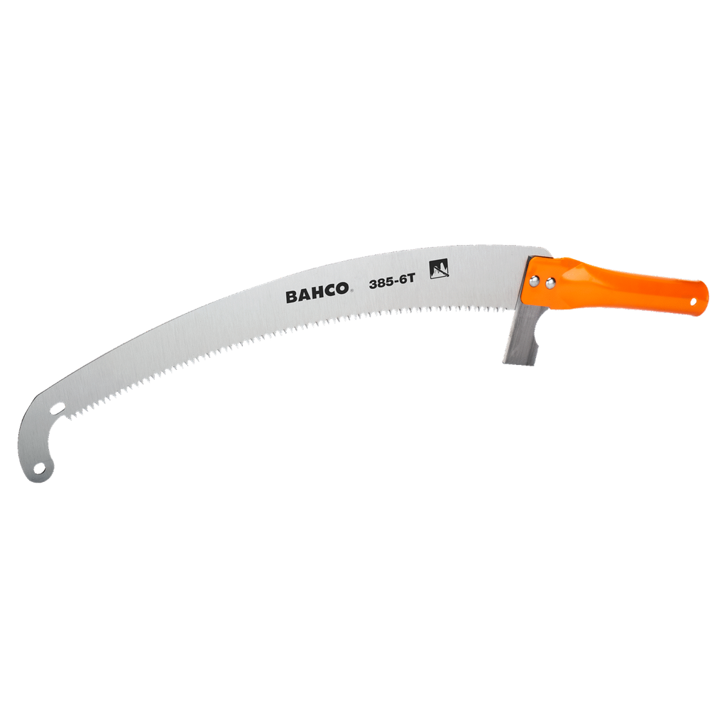 BAHCO 385-/386- Hardpoint and Fileable Teeth Pole Pruning Saws with Steel Tube Handle and Extended Hook Tip (BAHCO Tools) - Premium Pole Pruning Saw from BAHCO - Shop now at Yew Aik.