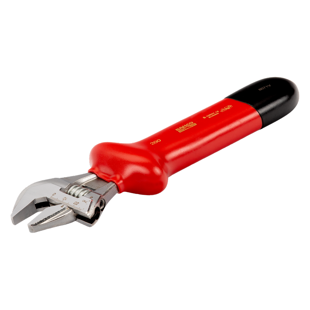 BAHCO 8070V - 8074V VDE Insulated Thumb Screw Adjustable Wrenches (BAHCO Tools) - Premium Adjustable Wrench from BAHCO - Shop now at Yew Aik.