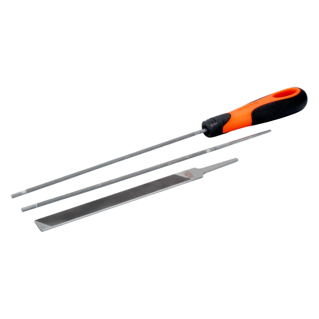 BAHCO 168-C Ergo Chainsaw File Set With Two- Component Handle - Premium Chainsaw File Set from BAHCO - Shop now at Yew Aik.