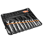 BAHCO 111M/11T Metric Flat Combination Wrench Set - 11 Pcs/Pouch - Premium Flat Combination Wrench Set from BAHCO - Shop now at Yew Aik.