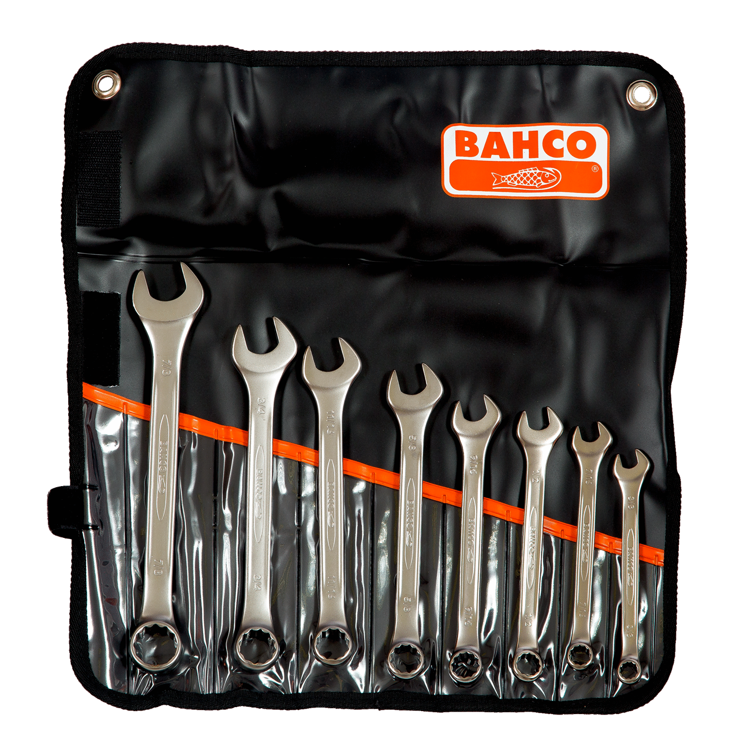 BAHCO 111Z/ Imperial Flat Combination Wrench Set - 8 Pcs Pouch - Premium Flat Combination Wrench Set from BAHCO - Shop now at Yew Aik.