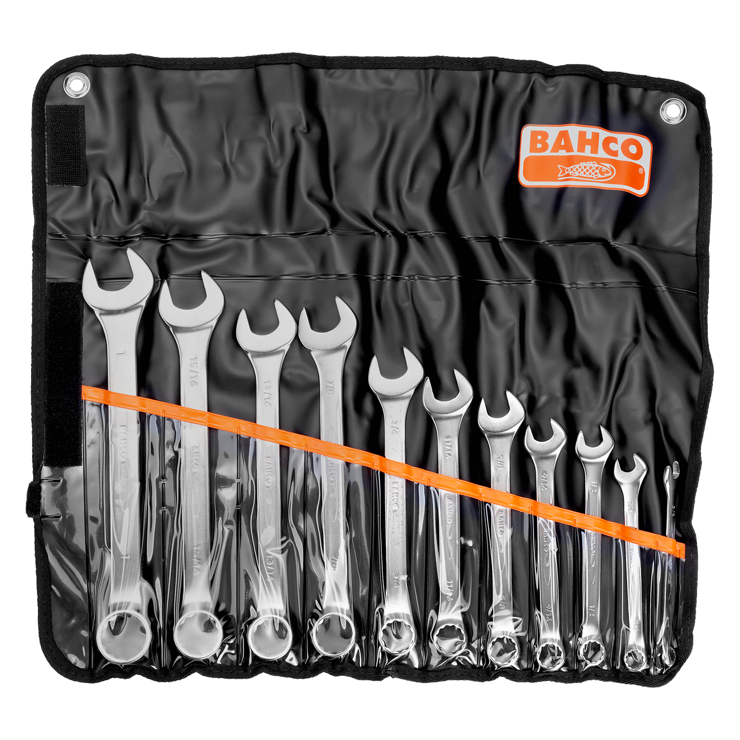 BAHCO 111Z/11T Imperial Flat Combination Wrench Set-11 Pcs Pouch - Premium Flat Combination Wrench Set from BAHCO - Shop now at Yew Aik.