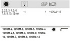 BAHCO 1995M/11T Metric Hexagon Key Set Phosphate Finish - 11 Pcs - Premium Hexagon Key Set from BAHCO - Shop now at Yew Aik.