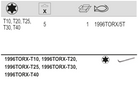 BAHCO 1996TORX/ Long Ball End TORX Hexagon Key Set - 5 Pcs - Premium Hexagon Key Set from BAHCO - Shop now at Yew Aik.