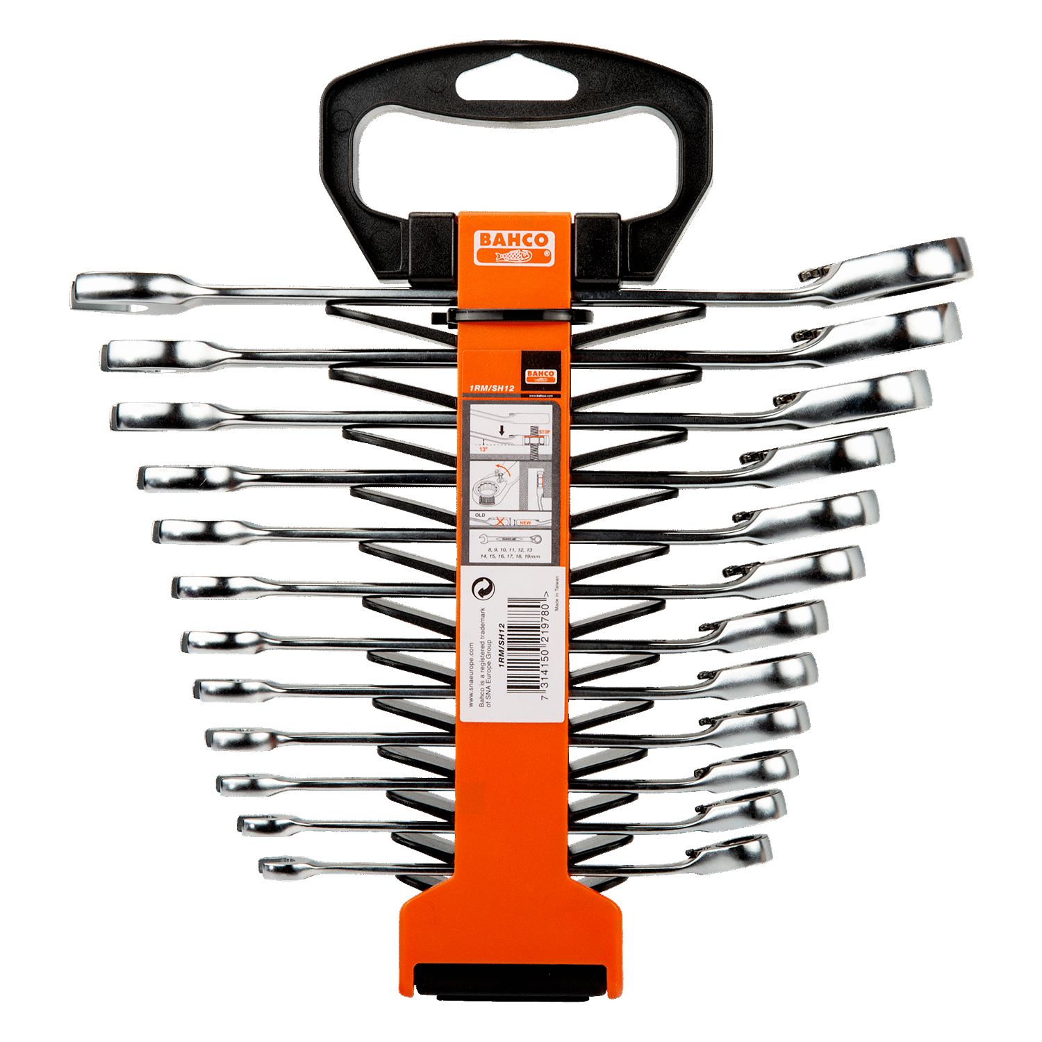 BAHCO 1RM/SH12 Metric Combination Ratcheting Wrench Set - 12 Pcs - Premium Combination Ratcheting Wrench Set from BAHCO - Shop now at Yew Aik.