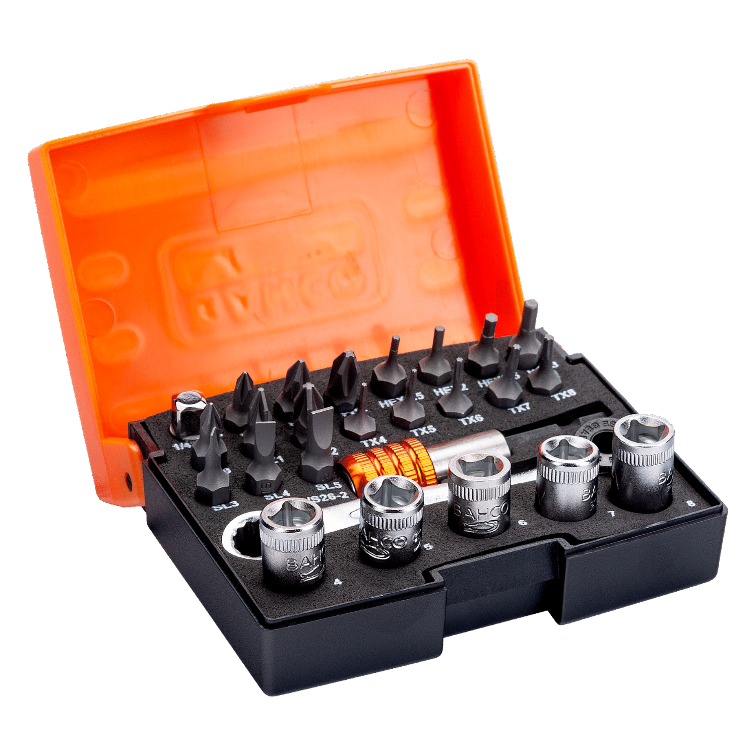 BAHCO 2058/S26-2 1/4" Small Bit and Socket Set - Premium Socket Set from BAHCO - Shop now at Yew Aik.