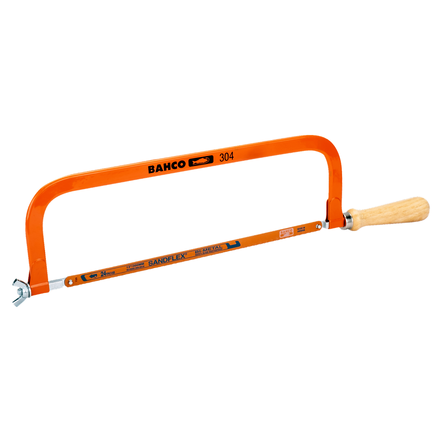 BAHCO 304 Traditional Hand Hacksaw Frame 517 mm (BAHCO Tools) - Premium Hand Hacksaw Frame from BAHCO - Shop now at Yew Aik.