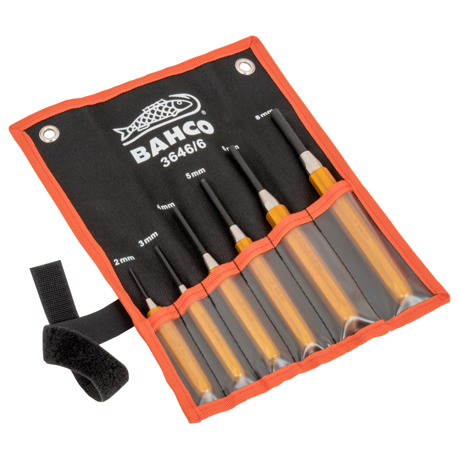 BAHCO 3646/6 Fine Grounded Pin Drift Punches Set - 6 pcs - Premium Punches Set from BAHCO - Shop now at Yew Aik.