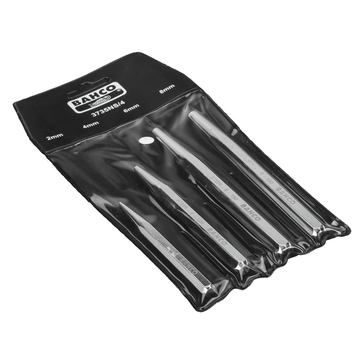 BAHCO 3735NS/4 Centre Punches Set with Chrome Finish - 4 Pcs - Premium Punches from BAHCO - Shop now at Yew Aik.